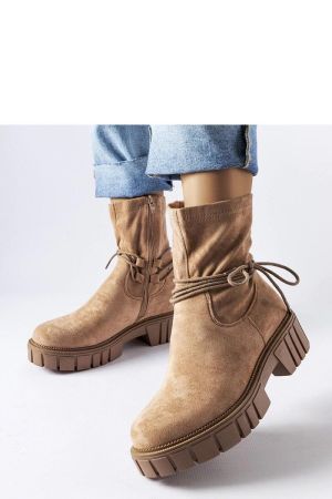 Botine dama bej Solea - botine dama