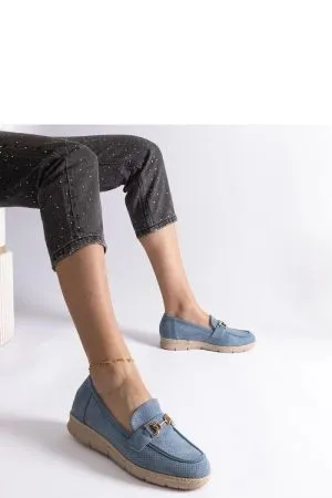 Mocasini dama albastru Solea - mocasini dama