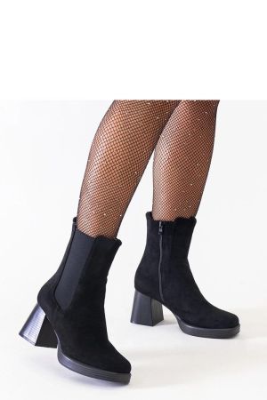 Botine dama negru Solea - botine dama
