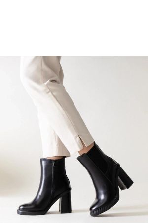 Botine dama negru Solea - botine dama