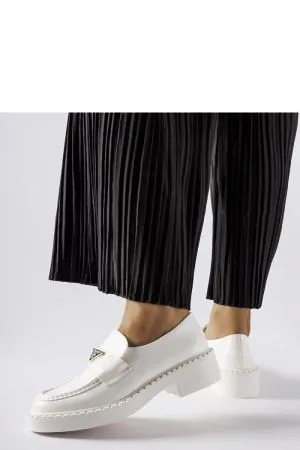 Mocasini dama alb Solea - mocasini dama
