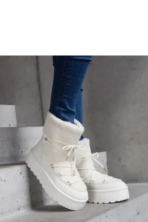 Botine dama alb Solea - botine dama