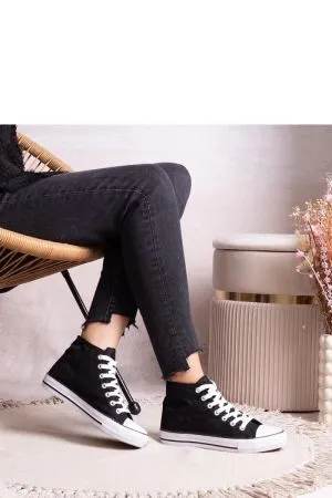 Sneakers dama negru Solea - sneakers dama, tenisi dama