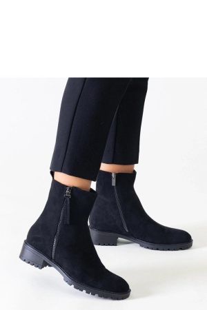 Botine dama negru Solea - botine dama