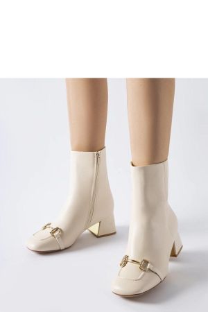 Botine dama bej Solea - botine dama