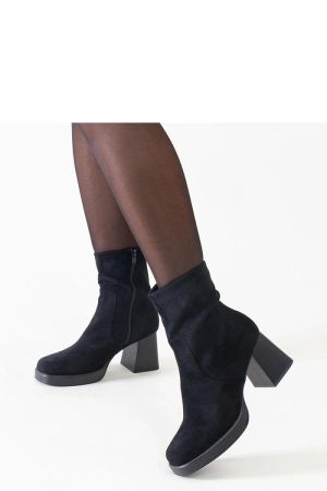 Botine dama negru Solea - botine dama