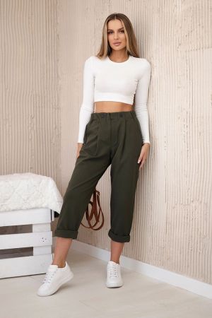 Pantaloni dama verde - pantaloni