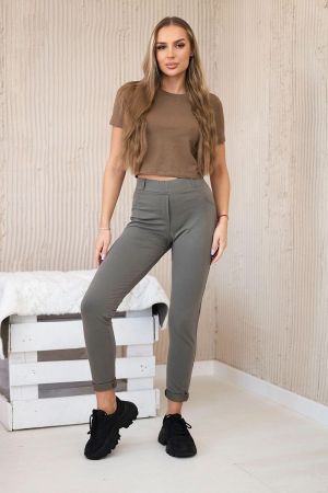 Pantaloni dama verde - pantaloni