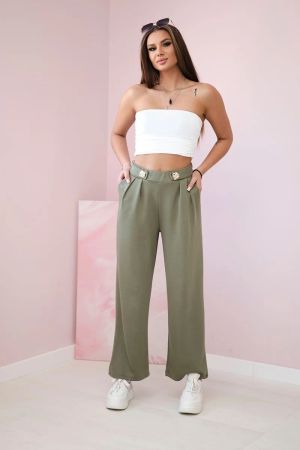 Pantaloni dama verde - pantaloni