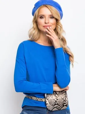 Bluza dama basic albastru - bluze