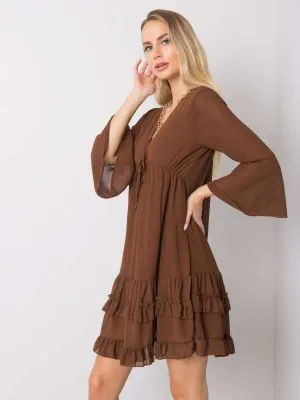 Rochie de zi maro - rochii de zi