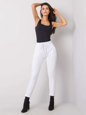 Pantaloni trening dama alb - pantaloni