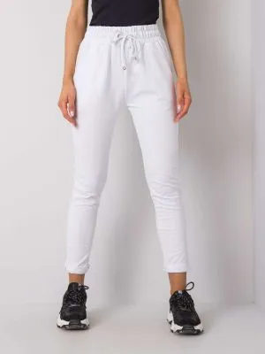 Pantaloni trening dama alb - pantaloni