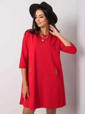 Rochie de zi casual rosu - rochii de zi