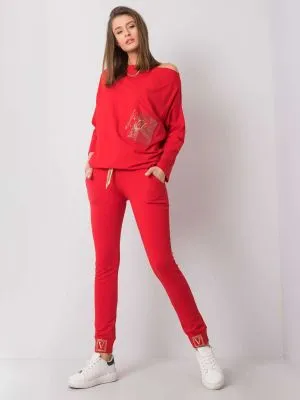 Pantaloni trening dama rosu - pantaloni