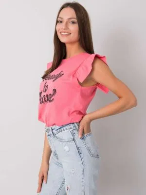 Bluza dama cu imprimeu roz - bluze