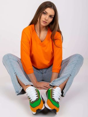 Bluza dama basic portocaliu - bluze