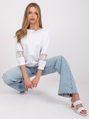 Bluza dama cu dantela alb - bluze