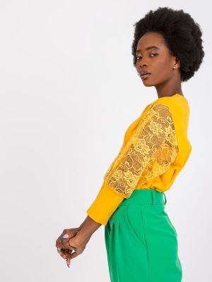 Bluza dama cu dantela portocaliu - bluze