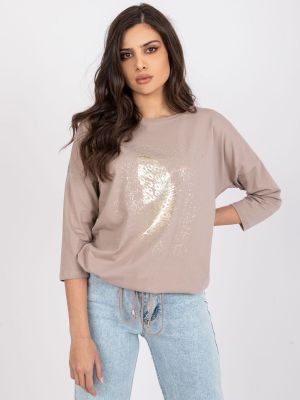Bluza dama cu imprimeu bej - bluze