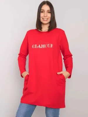 Tunica dama plus size rosu - tunici