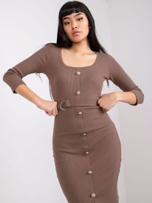 Rochie de zi bodycon maro - rochii de zi