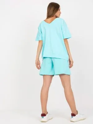 Bluza dama cu imprimeu albastru - bluze