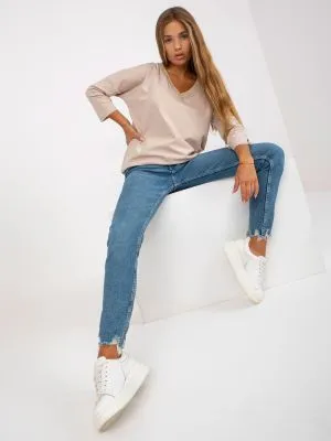 Bluza dama supradimensionata bej - bluze