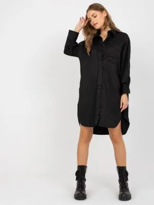 Camasa dama lunga negru - camasi
