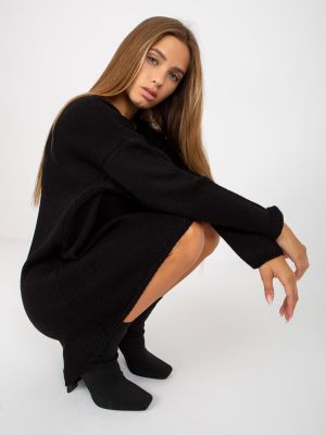 Pulover dama supradimensionata negru - pulovere