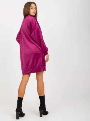 Tunica dama casual din catifea violet - tunici