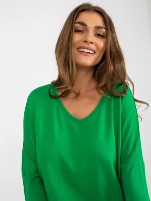 Bluza dama basic verde - bluze