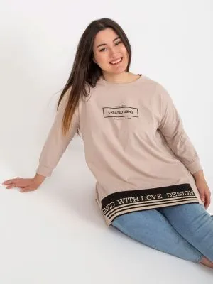 Tunica dama plus size bej - tunici