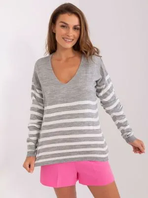 Bluza dama supradimensionata gri - bluze