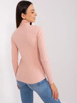 Pulover dama cu guler roz - pulovere