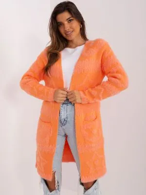 Cardigan dama portocaliu - cardigane
