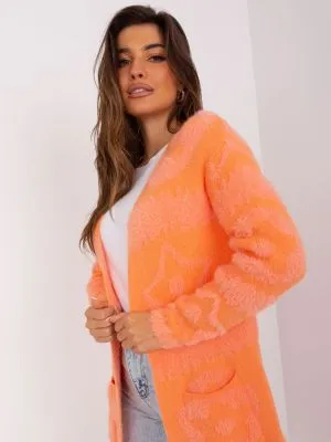 Cardigan dama portocaliu - cardigane