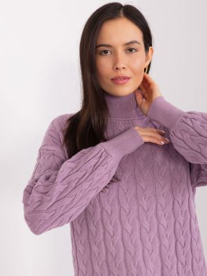 Pulover dama cu guler violet - pulovere