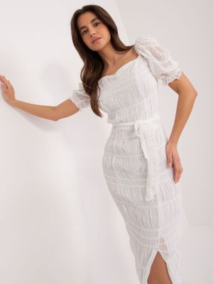 Rochie de zi bodycon alb - rochii de zi