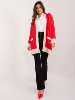 Cardigan dama rosu - cardigane