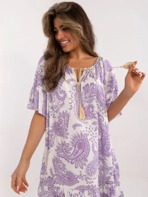 Rochie de zi violet - rochii de zi