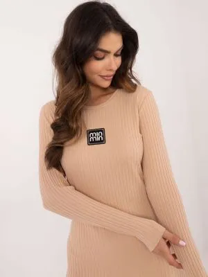 Rochie de zi bodycon bej - rochii de zi