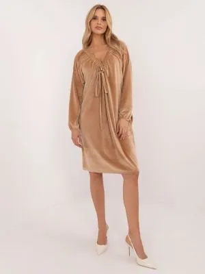 Rochie de zi casual bej - rochii de zi