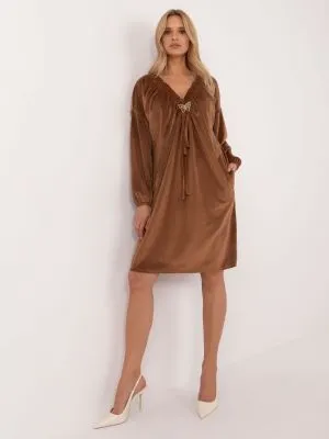 Rochie de zi casual maro - rochii de zi