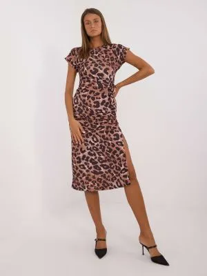 Rochie de zi bodycon maro - rochii de zi