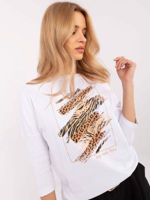 Bluza dama cu imprimeu alb - bluze