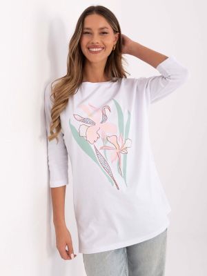 Bluza dama cu imprimeu alb - bluze
