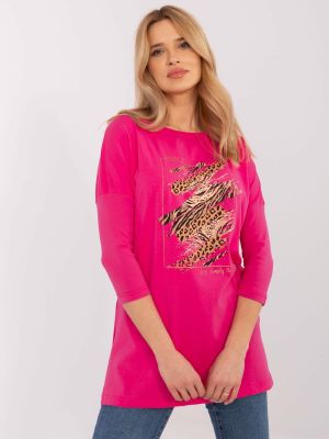 Bluza dama cu imprimeu roz - bluze