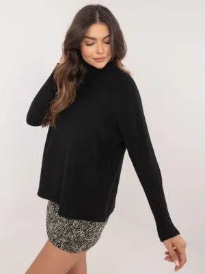Pulover dama cu guler negru - pulovere