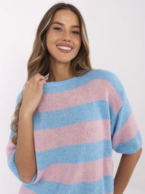 Pulover dama supradimensionata albastru - pulovere